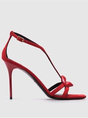 Balmain Suede Lip Sandals Red Women’s EU 40/US 10
